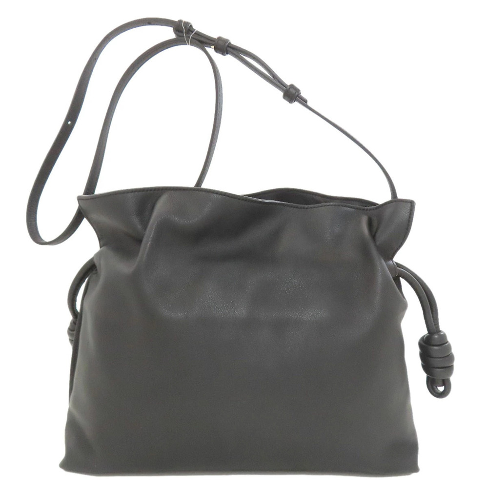 Loewe Flamenco Shoulder Bag Calfskin Leather Black
